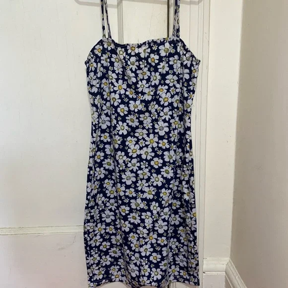 princess polly baby blue dress Dotti Womens Size 10 Bodycon Dress / Mini Dress / Shoestring Strap Navy Blue  / Floral / Pink BNWT RRP$69.95(s) main image 1